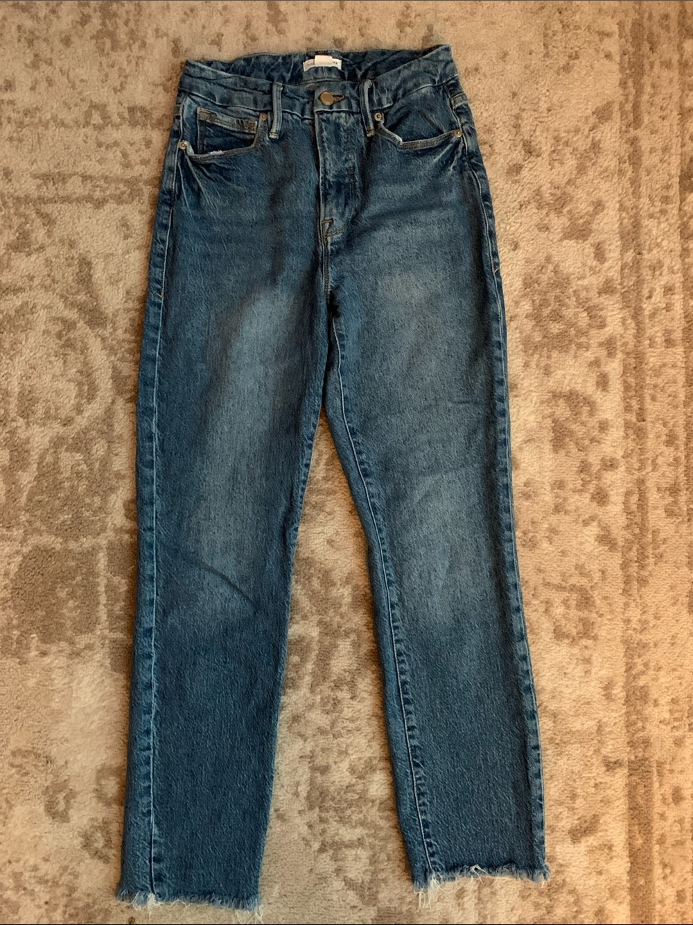 GOOD AMERICAN Good Classic Straight Leg Womens Jeans 2/26 High Rise GCRH086TFT